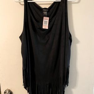 “Torrid” Fringe Tank Top Size 1 Black